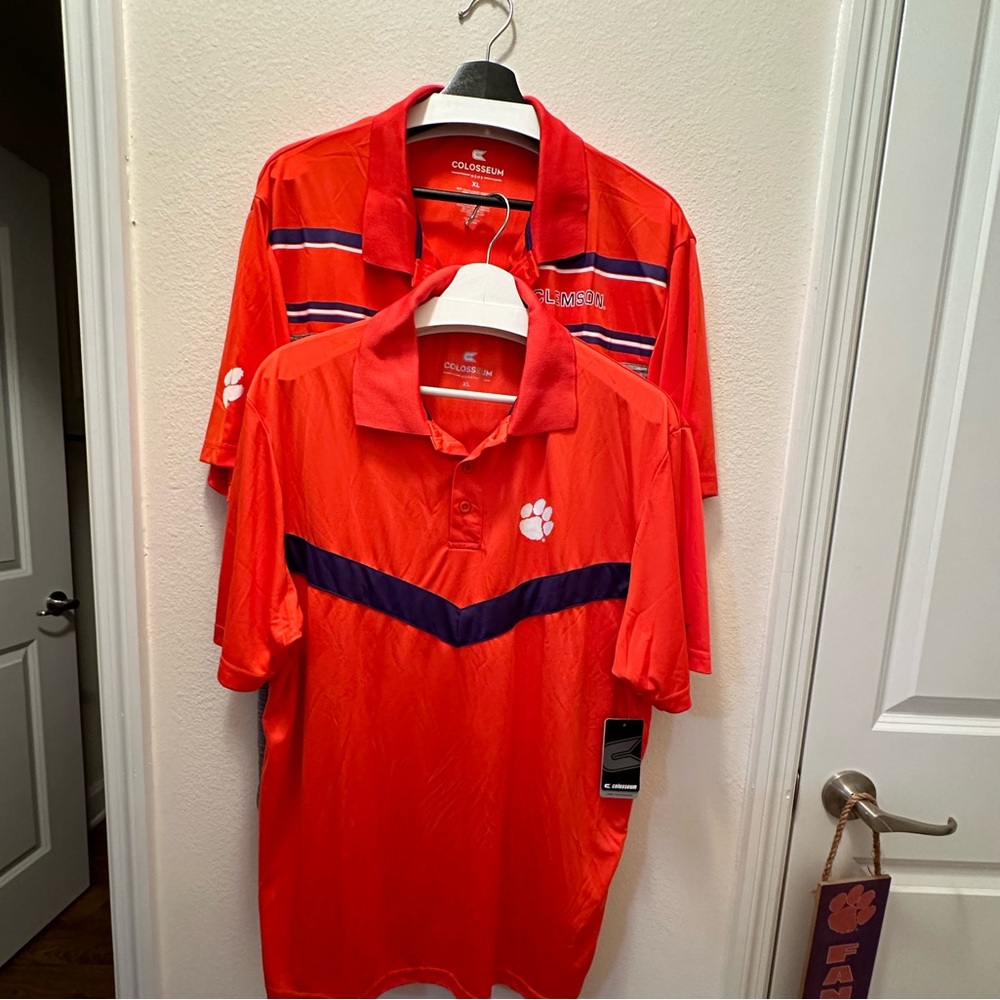 Bundle of 2. Mens Clemson Polos. XL (CT0016)